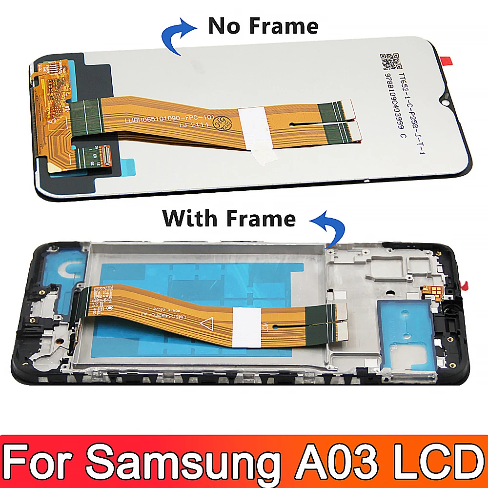 AMOLED экран для Samsung A03 A035 ЖК-дисплей с цифровым преобразователем сенсорного экрана