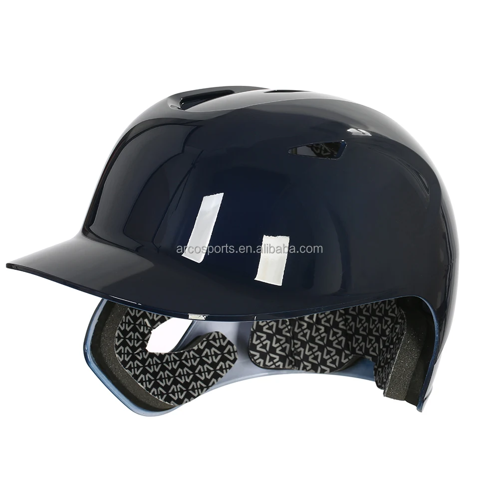 ARH026 Mach Single Ear Left Handed Batting Helmet Glossy Black Softball Baseball Helmet