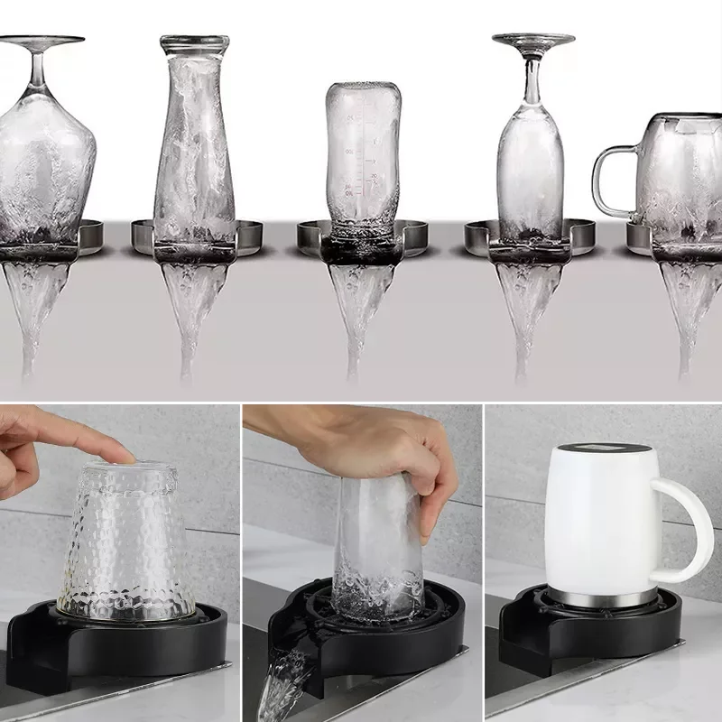 

2023 FOHEEL Bar Cup Glass Rinser Automatic Cup Kitchen Tools & Gadgets Specialty Coffee Pitcher Wash Cup Tool Kitchen Washer