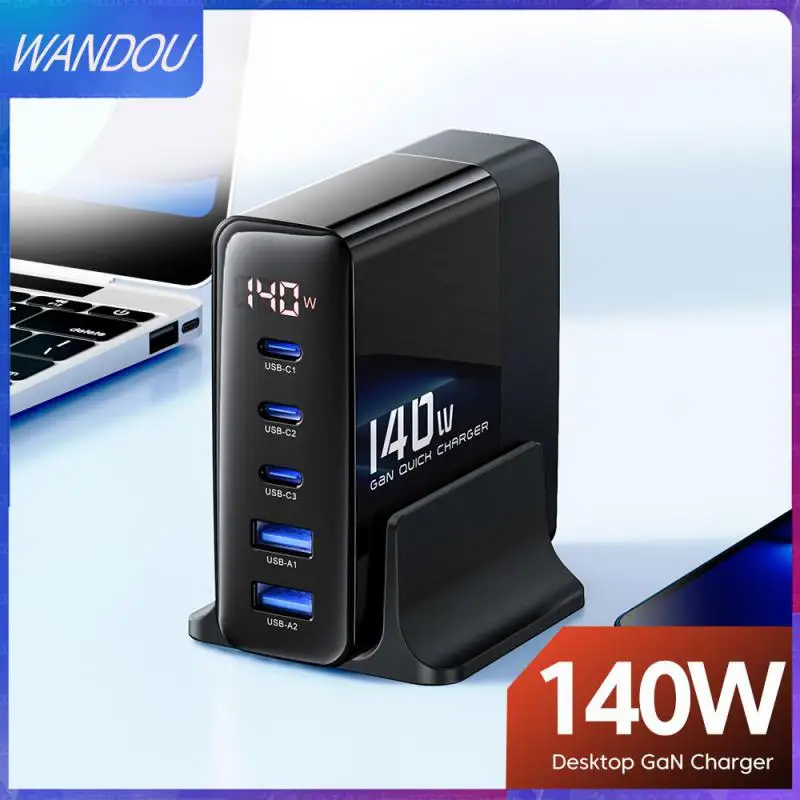 

U-shaped Bracket Usb Charging Station Power Display Portable Gan Charger 2.5a Multi-port Fast Charging Head Type C Usb Charger