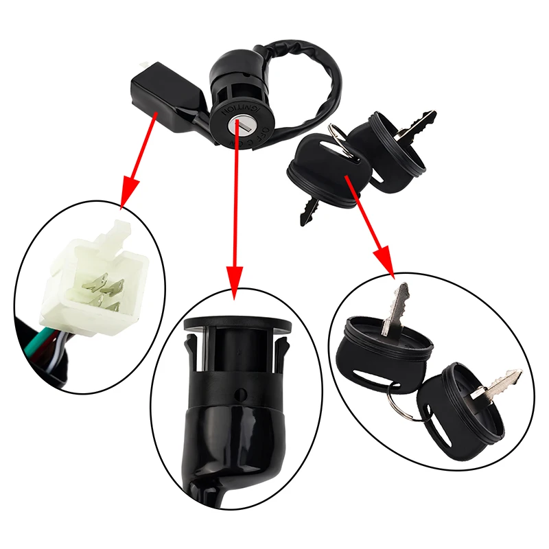 Выключатель ключа зажигания мотоцикла Электрический дверной замок для Polaris ATV