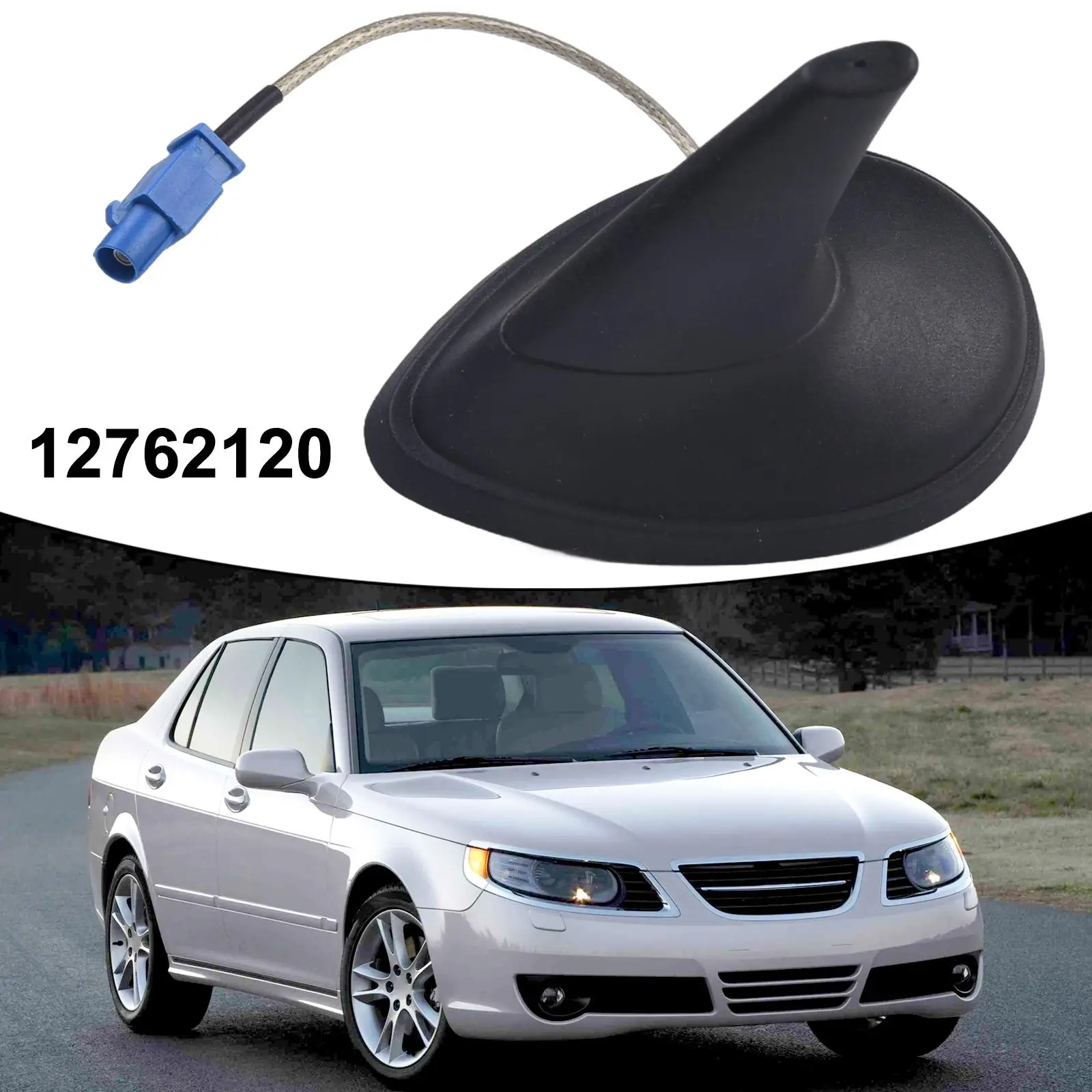 Для Saab 9-3 для Shark Fin Sat Nav антенна черная 12762120 / 12805063 Автомобильная замена ABS. Легко