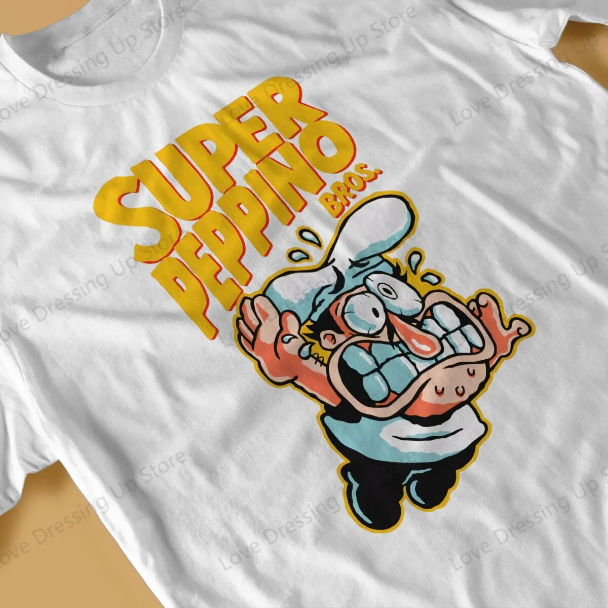 Мужская футболка Super Peppino из 100% чистого хлопка футболки с короткими рукавами