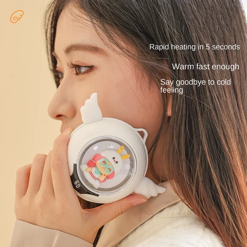 

6020Mah Hand Warmer+Charging Two In One 50 ℃ - 60 ℃ Two Gears Adjustable Breathing Lamp Digital Display