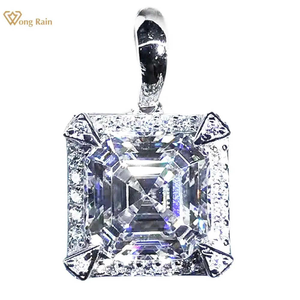 

Wong Rain 925 Sterling Silver Asscher Cut 3 CT High Carbon Diamonds Gemstone Wedding Pendant Neckalce Fine Jewelry Wholesale
