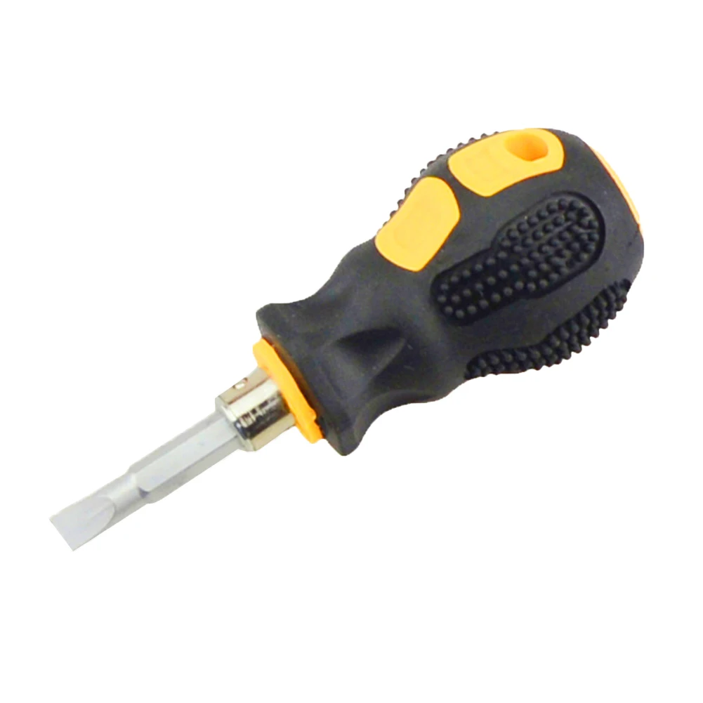 

Double-Use Hand Tools Repair Slotted Handle Removable Cross Head Screwdriver Mini Shank Short