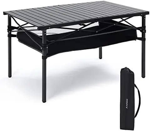 

Table, Portable Folding Camp Table, Camping Tables That Fold Up Lightweight, Aluminum Beach Table for Camping Hiking Backpacking