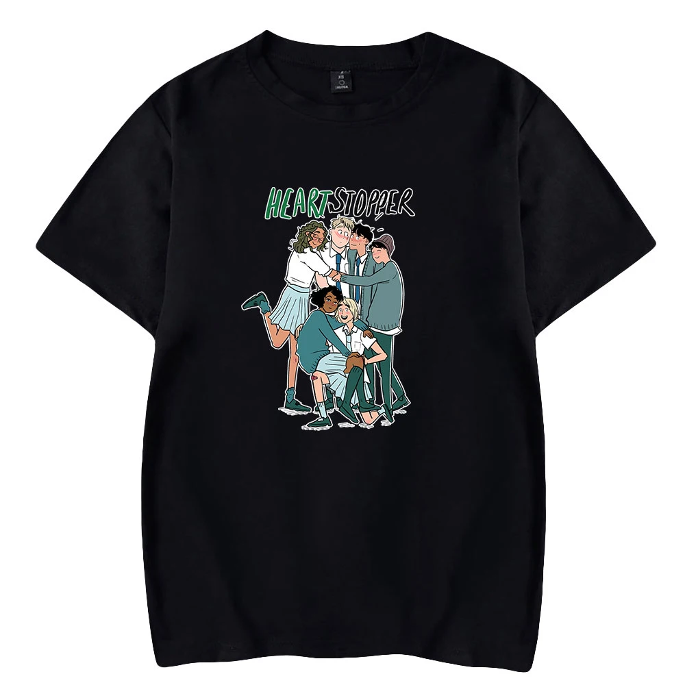 

Футболка мужская с коротким рукавом, модная уличная одежда в стиле хип-хоп, свободная рубашка с принтом сердцебиения, в стиле Харадзюку, для ...