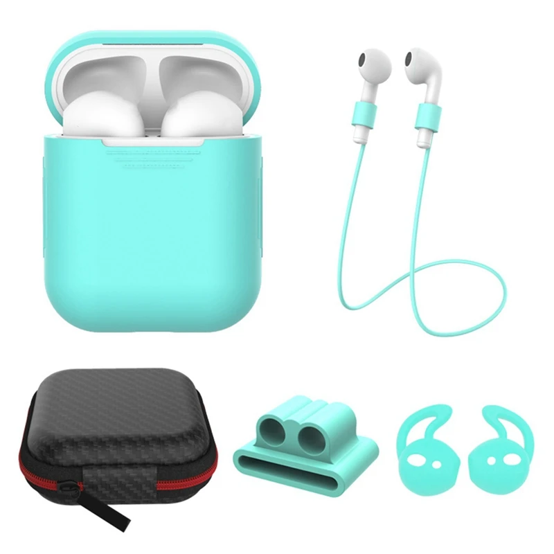 

Silicone Earphone Cover Bluetooth Earphone Protective Cover Earphone Anti-Lost Cord For Apple 1/2