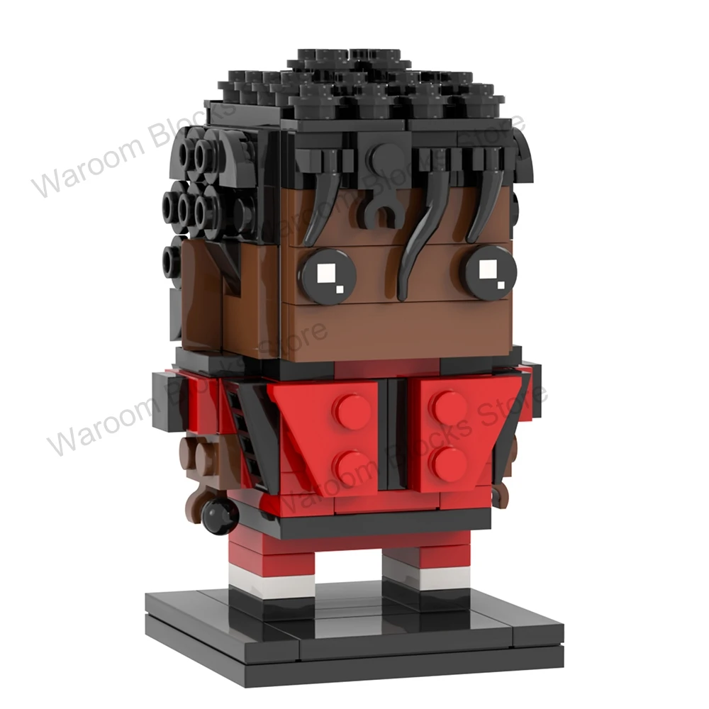 MOC7263 MJ Jackson Brickheadz King Of Pop Rock Star Singer Совместимая фигурка строительные блоки игрушки