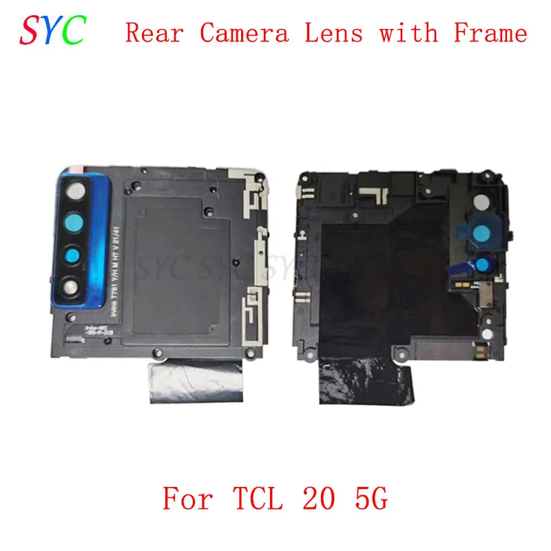 Заднее стекло для объектива камеры с рамкой TCL 20 5G T781 детали ремонта