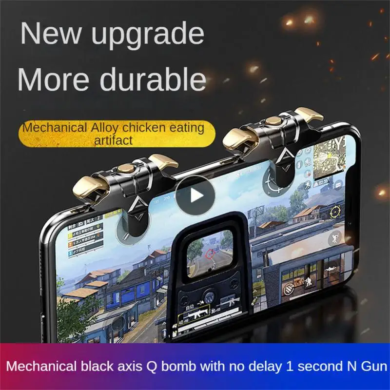 

Black Gold No Delay Key Shooter Four-finger Linkage Eat Chicken Artifact Button Two-way Keys Stable Shooter Joystick Zinc Alloy