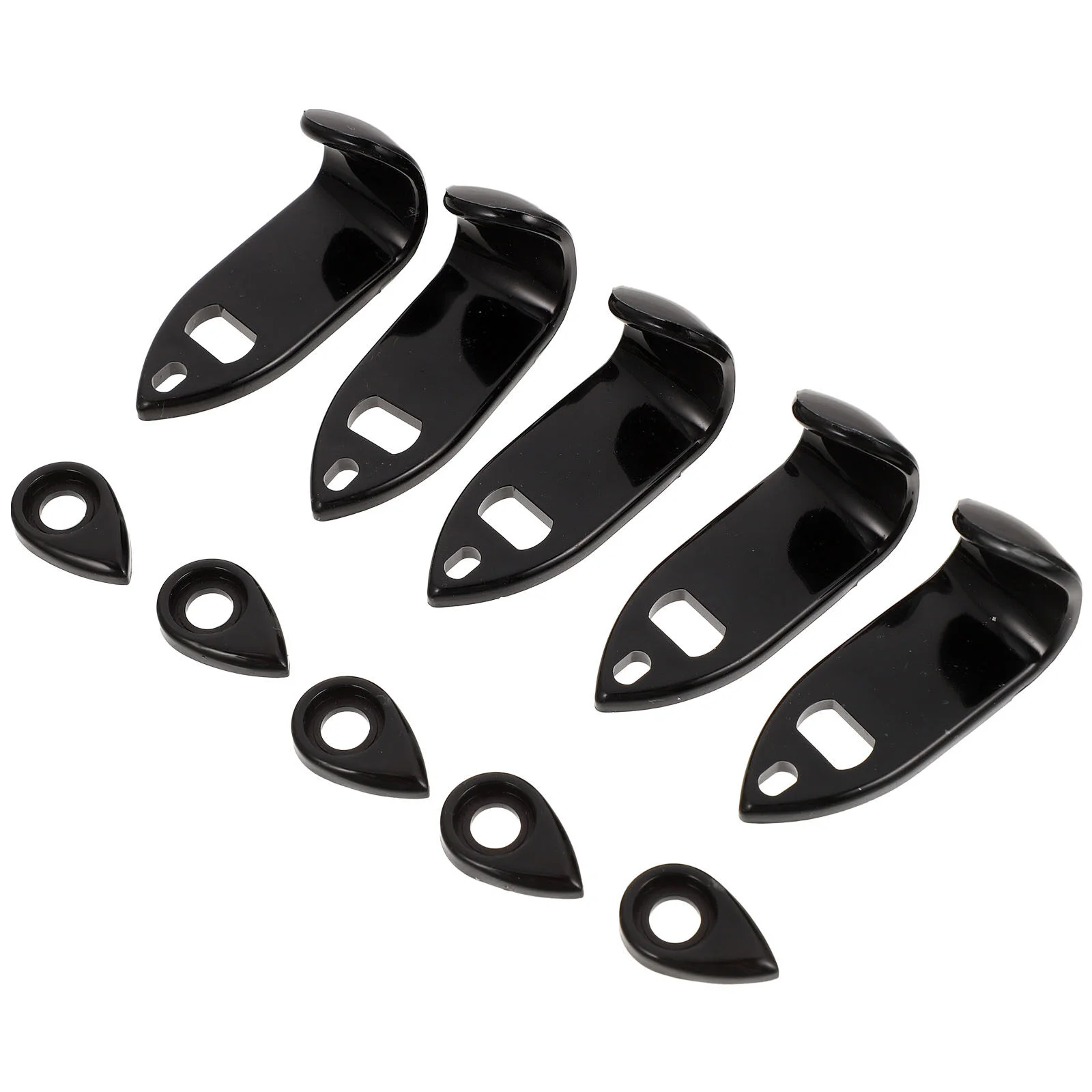 

5 Sets Saxophone Thumb Hook Rests Cushions Thumb Supports Alto Tenor Sax Practice Parts Black