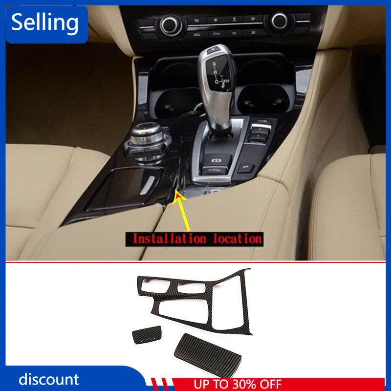 

Car Central Control Gear Shift Panel Frame Trim Cover Sticker Car styling For BMW 5 Series F10 F11 2011-2017 RHD Car Accessorie
