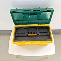 1pc plastic car tool box 14 inch storage organizers toolbox for hardware auto repair tool accessories case with non slip handle