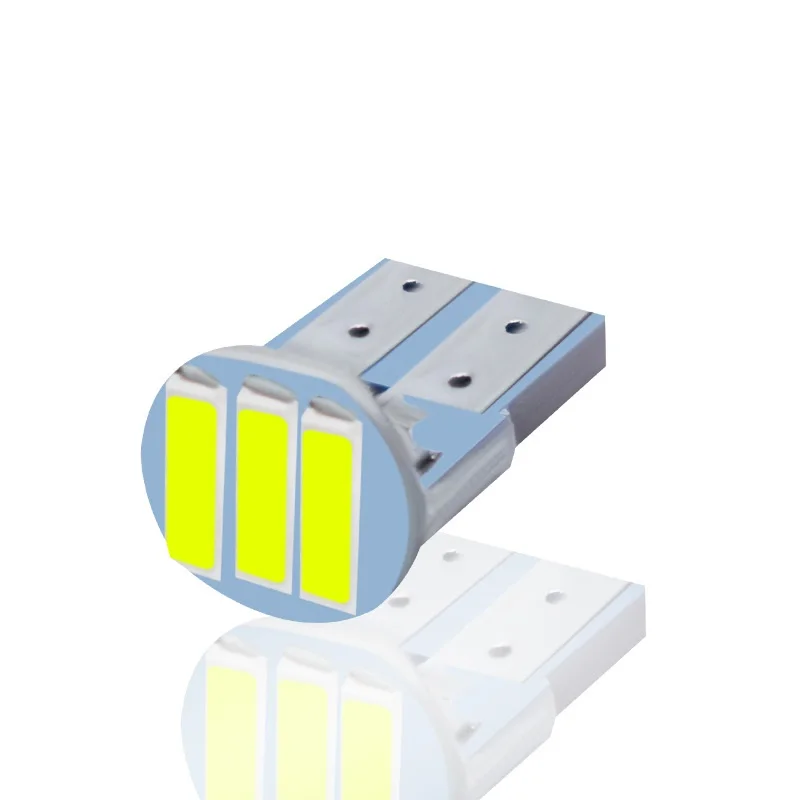 

4 шт., Автомобильные светодиодные лампы T10 W5W 7020 3SMD 12 В