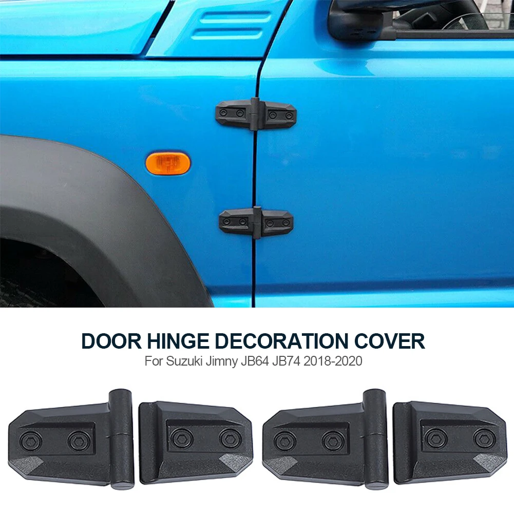 

2Pcs Car Engine Hood Door Hinge Decoration Cover Trim Sticker For Suzuki Jimny JB64 JB74 2018-2020 Auto Mouldings Accessories