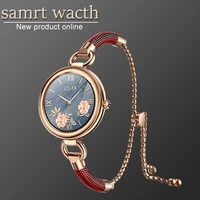 new women smartwatch elegant crystal bracelet ladies heart rate fitness women watches for android ios smart watch women box