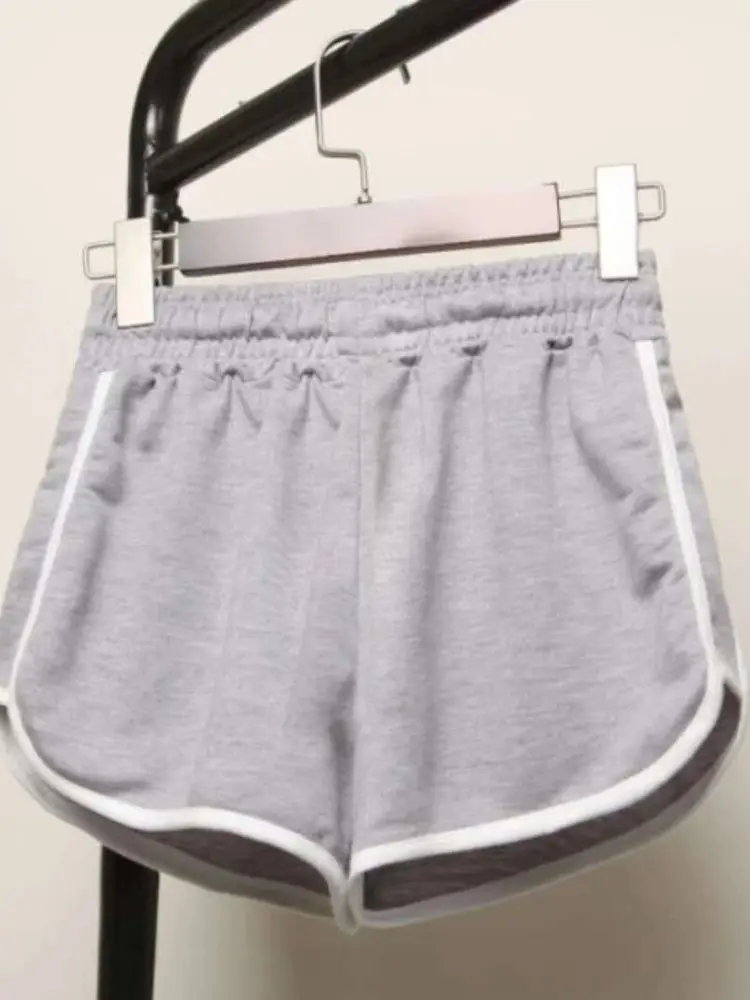 Женские шорты для тренировок, корейская версия, с высокой талией, для занятий спортом, йогой и бегом, широкие штанины, лето на пляже