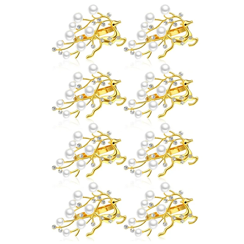 

Napkin Rings Diamond Deer Napkin Ring Crystal Xmas Rhinestone Cloud Napkin For Xmas, Wedding, Family Gatherings