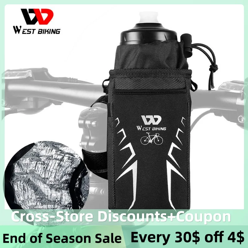 Cooler Drawstring Kettle Cup Holder Reflective Warmer Bag Bike Accessories