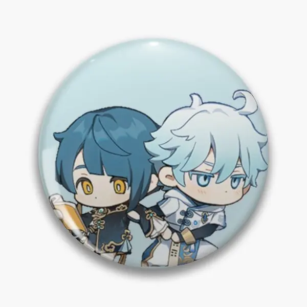 

Chibi Xingqiu Chongyun Genshin Impac настраиваемая мягкая кнопка-значок креативная милая искусственная бижутерия любимый подарок-воротник