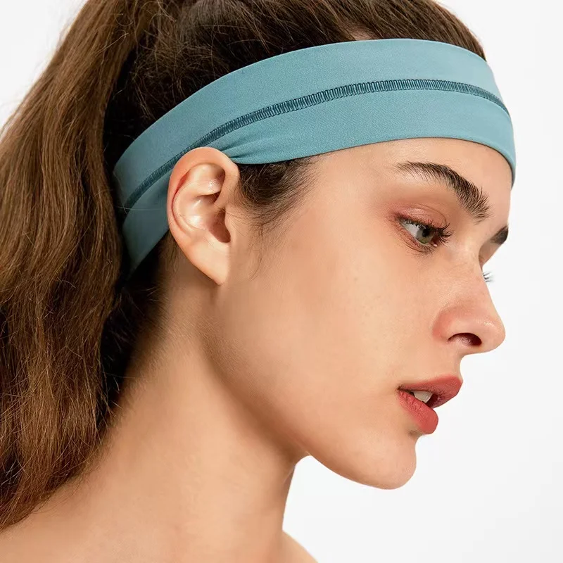

Женская спортивная лента для волос Lulu для йоги, поглощающая пот эластичная лента для бега, антиперспирантная лента для фитнеса, оптовая продажа