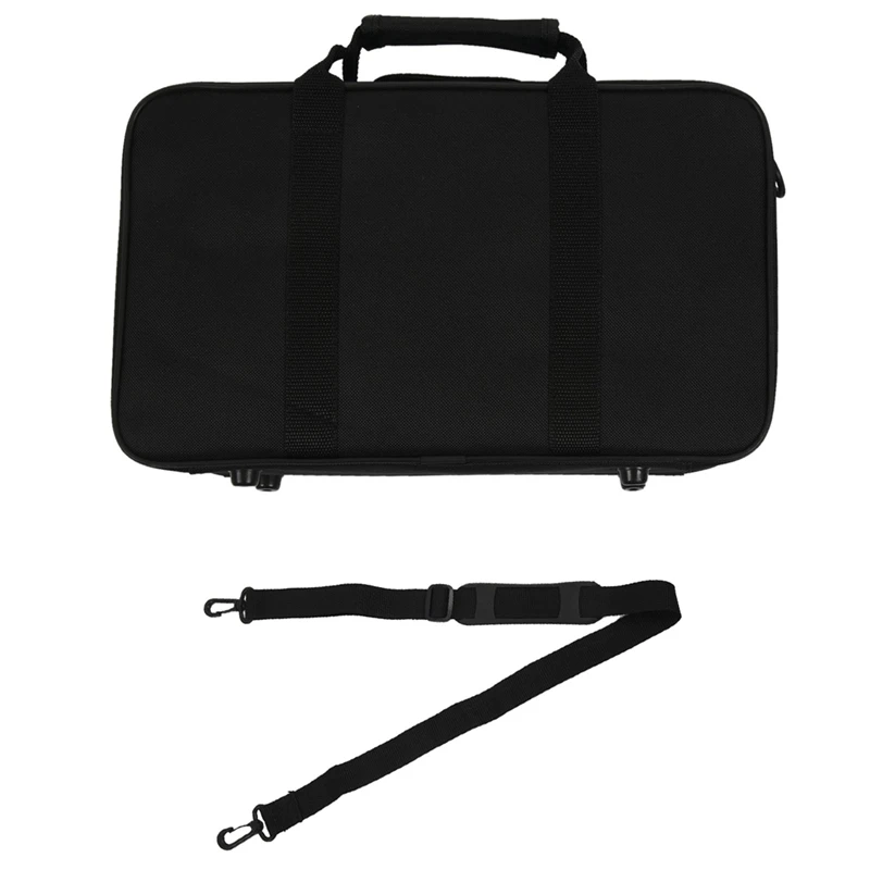 

4X Black Foam Padded Thicken Oxford Cloth Sotrage Bag Clarinet Box Case With Handle Strap Clarinet Protection