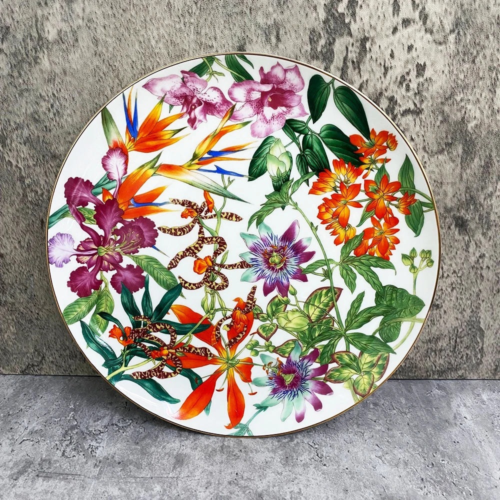 

2021 New Arrival Tableware Set Jingdezhen High-End China Household Bowl and Dish Luxury Phnom Penh Gift Porcelain Hylaea Plates