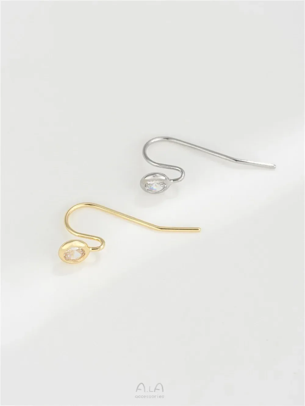 14-каратное золото инкрустированный цирконом ушные крючки аксессуары сделай сам