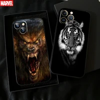 lion eagle dog tiger cat wolf for apple iphone 11 12 13 pro max 12 13 mini x xr xs max se 6 6s 7 8 plus phone case back black
