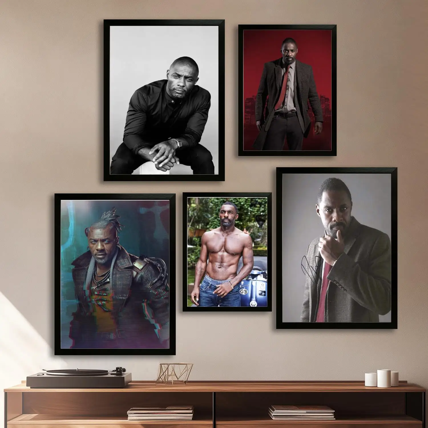 Идрис Эльба актер холст художественный постер и настенная картина печать