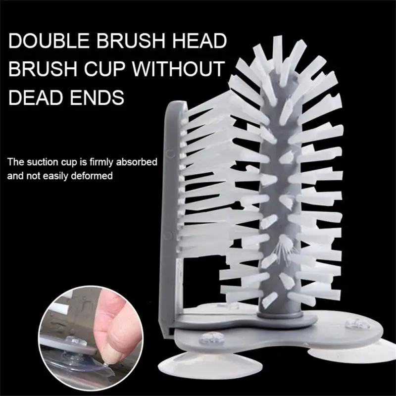 

In 1 Cleaning Brush Cup Scrubber Suction Wall Lazy Bottles Brush Glass Cleaner Thermos Washing Brush Kitchen Clean Accessories
