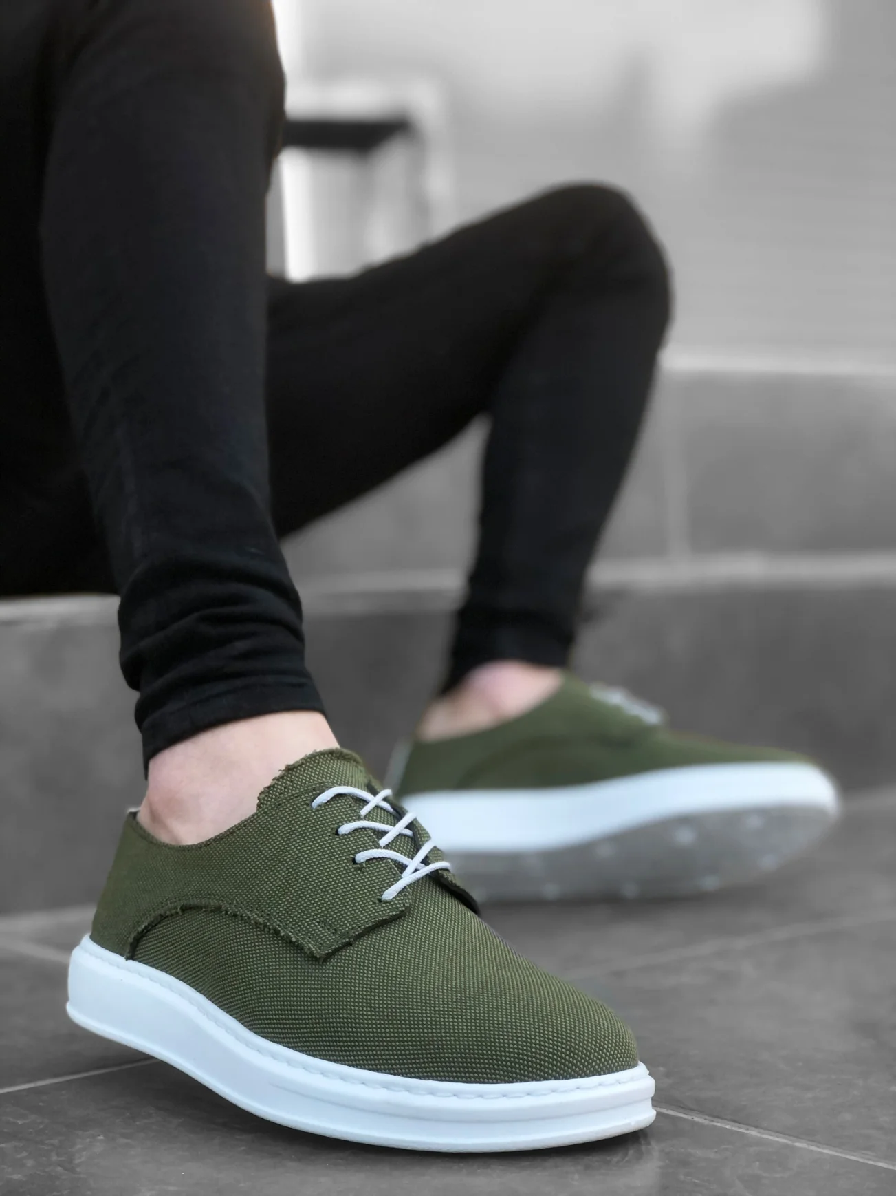

BveA Store men's fashion spring summer winter comfortable Casual Lace-Up Classic Sports Linen Green White High Sole Casual Men Shoes