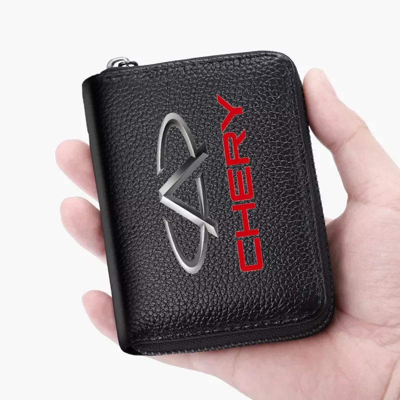 

4S Genuine Leather bag Driver License Business Card Holder Wallet for Chery Fulwin QQ Tiggo 3 5 T11 A1 A3 A5 TIGGO 34 7 PRO 8