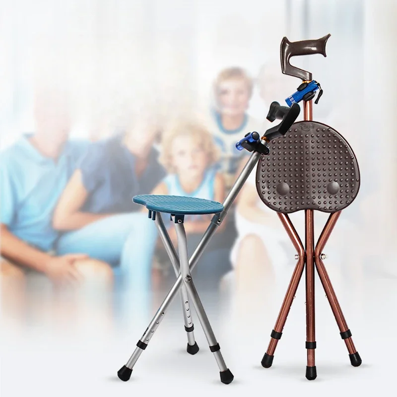 Трость портативный табурет для пожилых людей сверхлегкий складной