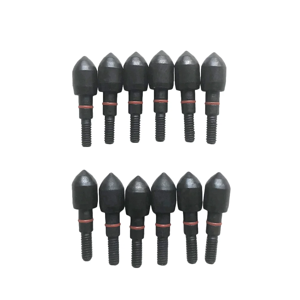 

12PCS 62mm Thread Broadheads 100 Grain Arrow Tips With Anti-slip Pads Archery Arrowhead Accessory for Compound Bow Recurve Bow