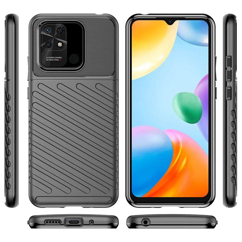 For Xiaomi POCO C40 Case For POCO C40 Cover 6.71 Inch Shockproof Soft Rubber Phone Bumper For POCO C40 M3 X3 X4 M4 Pro