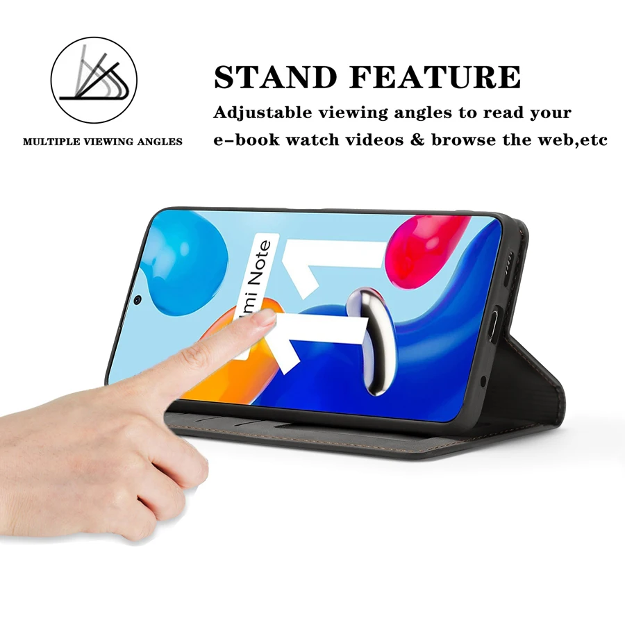 Wallet Flip Leather Case For Xiaomi Redmi 12C 10A 10C 9A 9C 9T Note 11 Pro 11S 10 Pro 9 Pro 8T 7 Poco C55 X5 Pro X4 GT 11T 12T