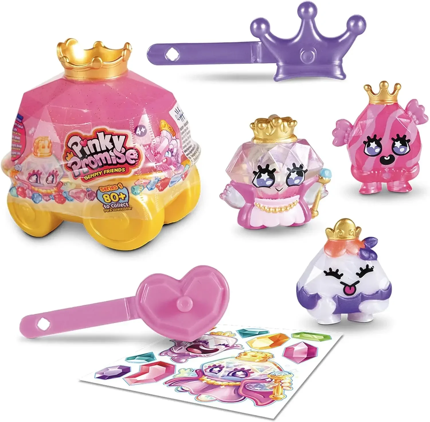 Pinky Promise Gemmy Friends Прекрасная девушка DIY Драгоценный камень Шпилька Кольцо Браслет