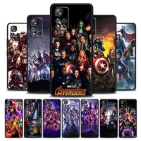 marvel poster avengers for xiaomi redmi note 10 10s 9 9s 9t 8 8t 7 6 5 pro 5g silicone soft tpu black phone case cover coque