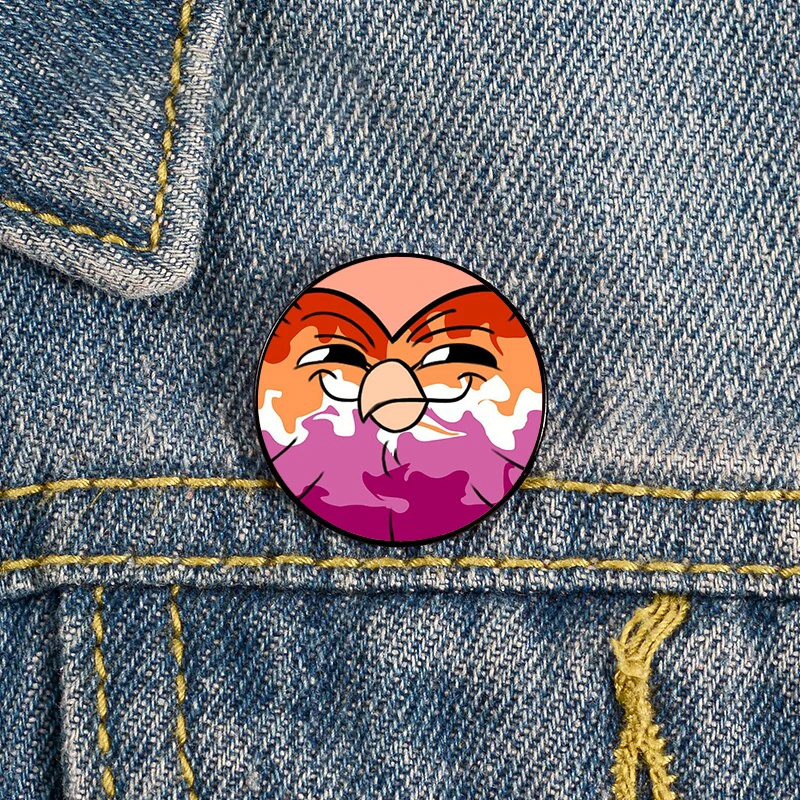 hooty owl house printed pin custom funny brooches shirt lapel bag cute badge cartoon cute jewelry gift for lover girl friends free global shipping