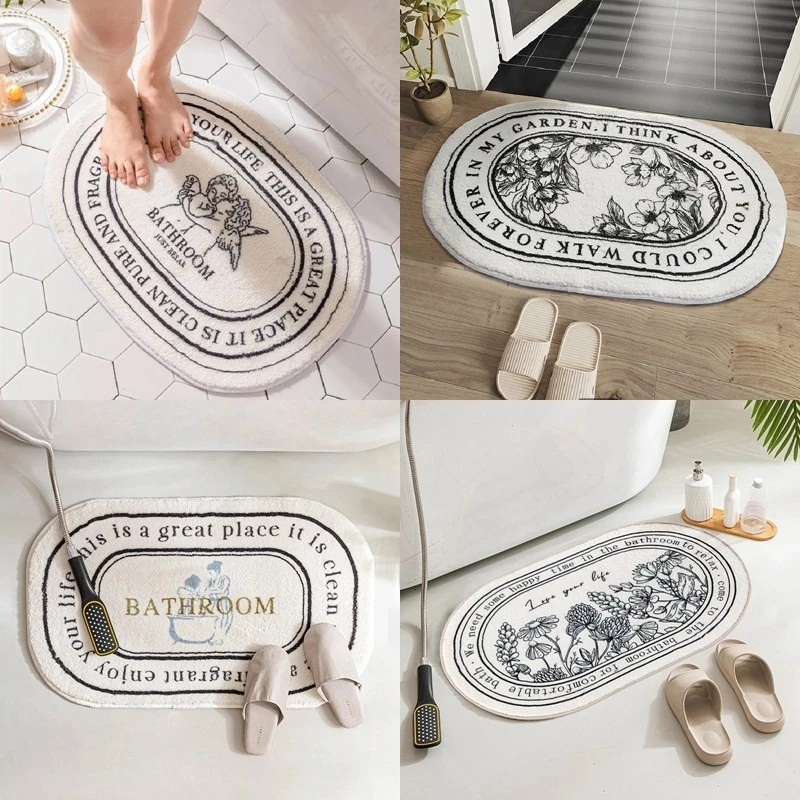 

Non-Slip Bath Mat INS Style Doormat Absorbent Carpets Entrance Mats Balcony Porch Area Rugs Living Room Bathroom Alfombra Baño