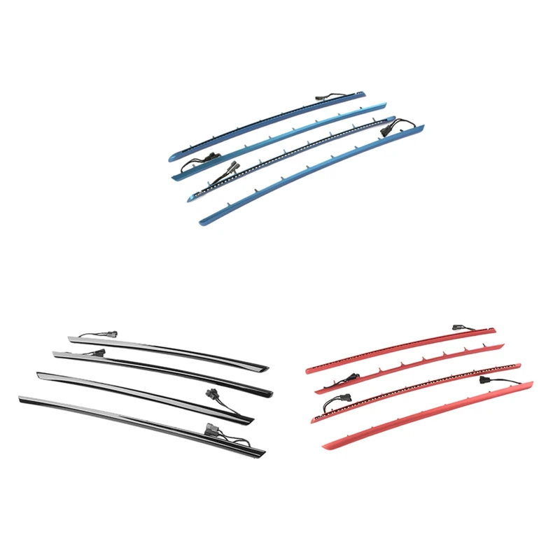 PMFC Decorative Trims Lights Four Interior Doors Panel LED Orange Colors with Blue Atmosphere Lamp For BMW 3 Series F30 2012-18 |