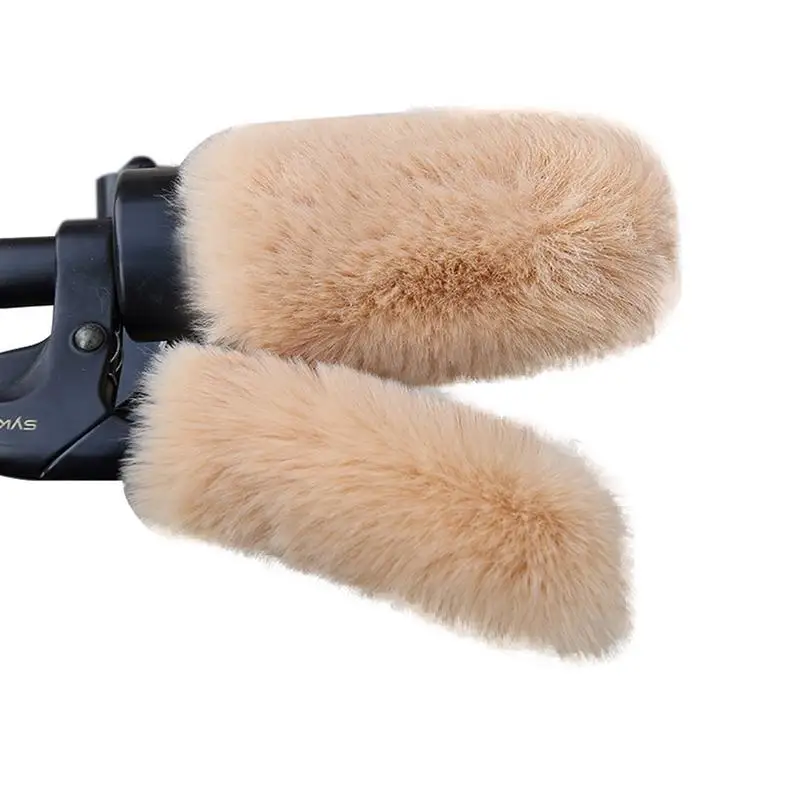 

Тормозная подставка, теплые мягкие плюшевые чехлы для руля велосипеда, Нескользящие Защитные чехлы для руля велосипеда для сохранения в холодную погоду