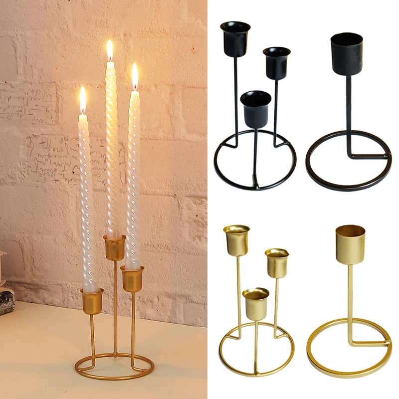 S Luxury Romantic Wedding Dining Table Home Decorations Multi Head Iron Art Candle Stand
