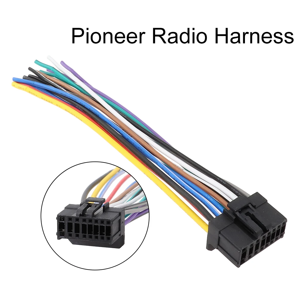 100% Brand New 16-Pin Car Stereo Radio Wiring Harness Connector For Pioneer DEH12 DEH23 DEH2300 Durable And Reliable