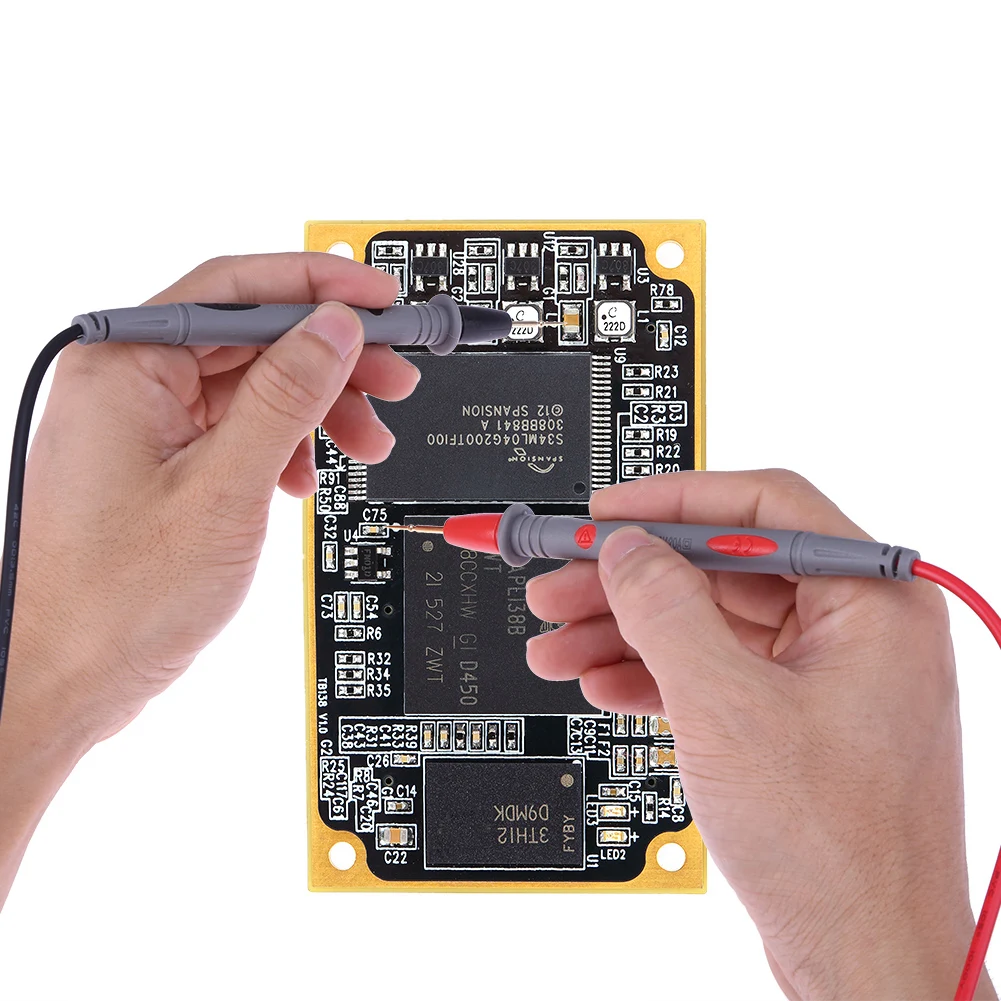 

Универсальный нескользящий цифровой мультиметр, ручки, 1000 В, 20 А, амперметр, силиконовый датчик пламени, провод, инструмент для электрическо...