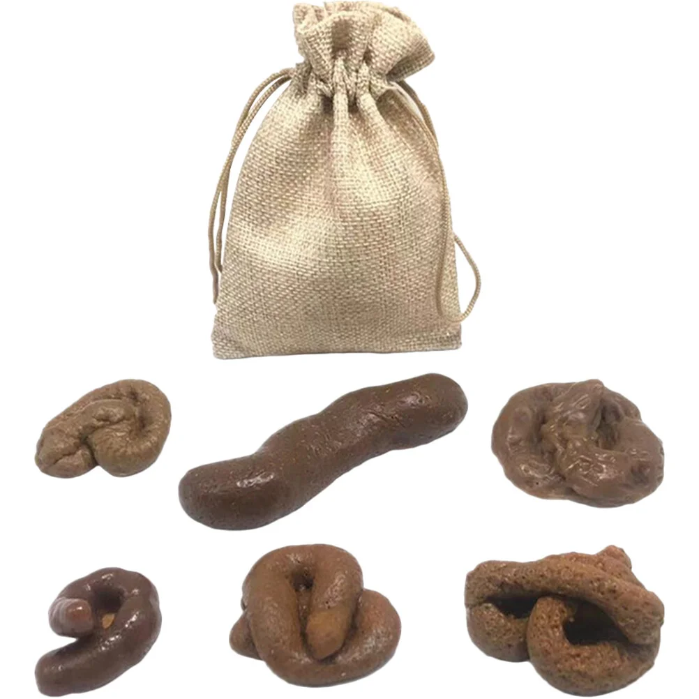 

6 Pcs Simulated Soft Stool Kids Toys Fake Dog Poo Prank Props Poop Halloween Tpr Child