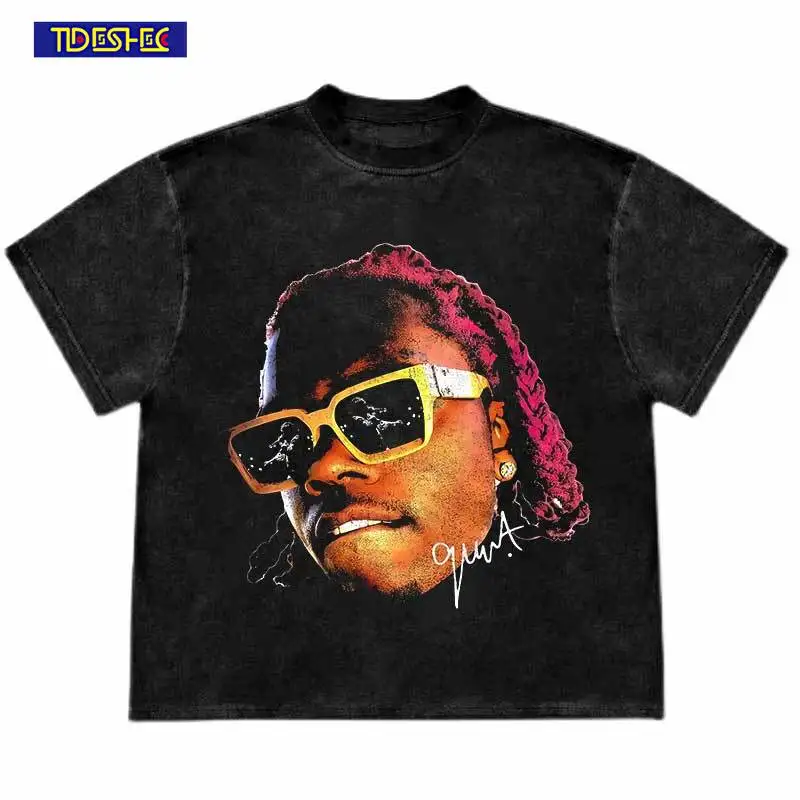 

Футболка оверсайз в стиле хип-хоп, Ретро портрет, графический принт, Готическая рубашка, уличная одежда, винтажная Повседневная футболка в стиле Харадзюку